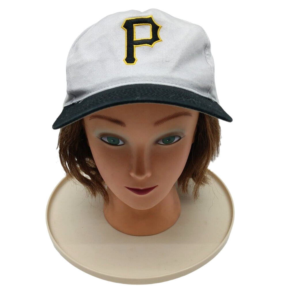 VTG Pittsburgh Pirates, Pennsylvania Baseball‎ White Cap Plastic, Adjustable